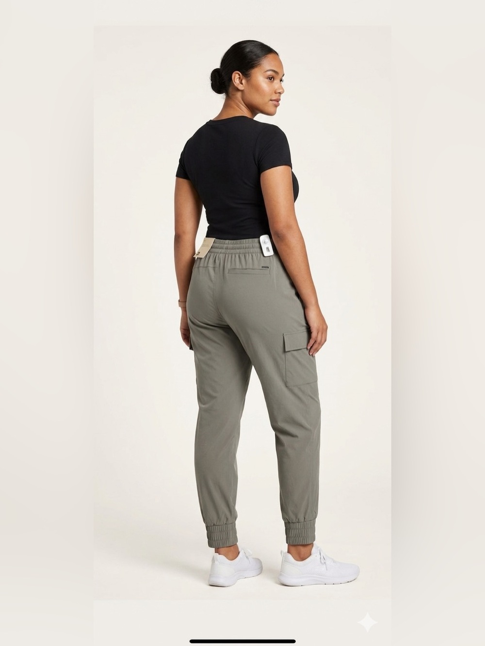 All In Motion women's Stretch Woven Cargo Pants Olive Green Joggers XL New